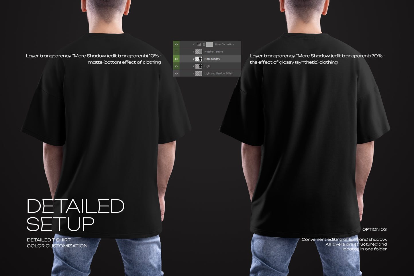4 Full-Length Oversized Men's T-Shirt Mockups