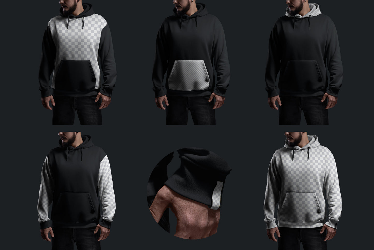 5 Mockups Oversize Hoodie