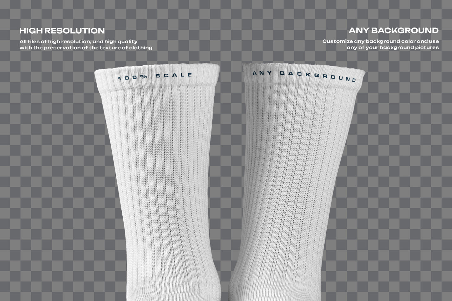 10 Mockups High Socks in the 3D Style