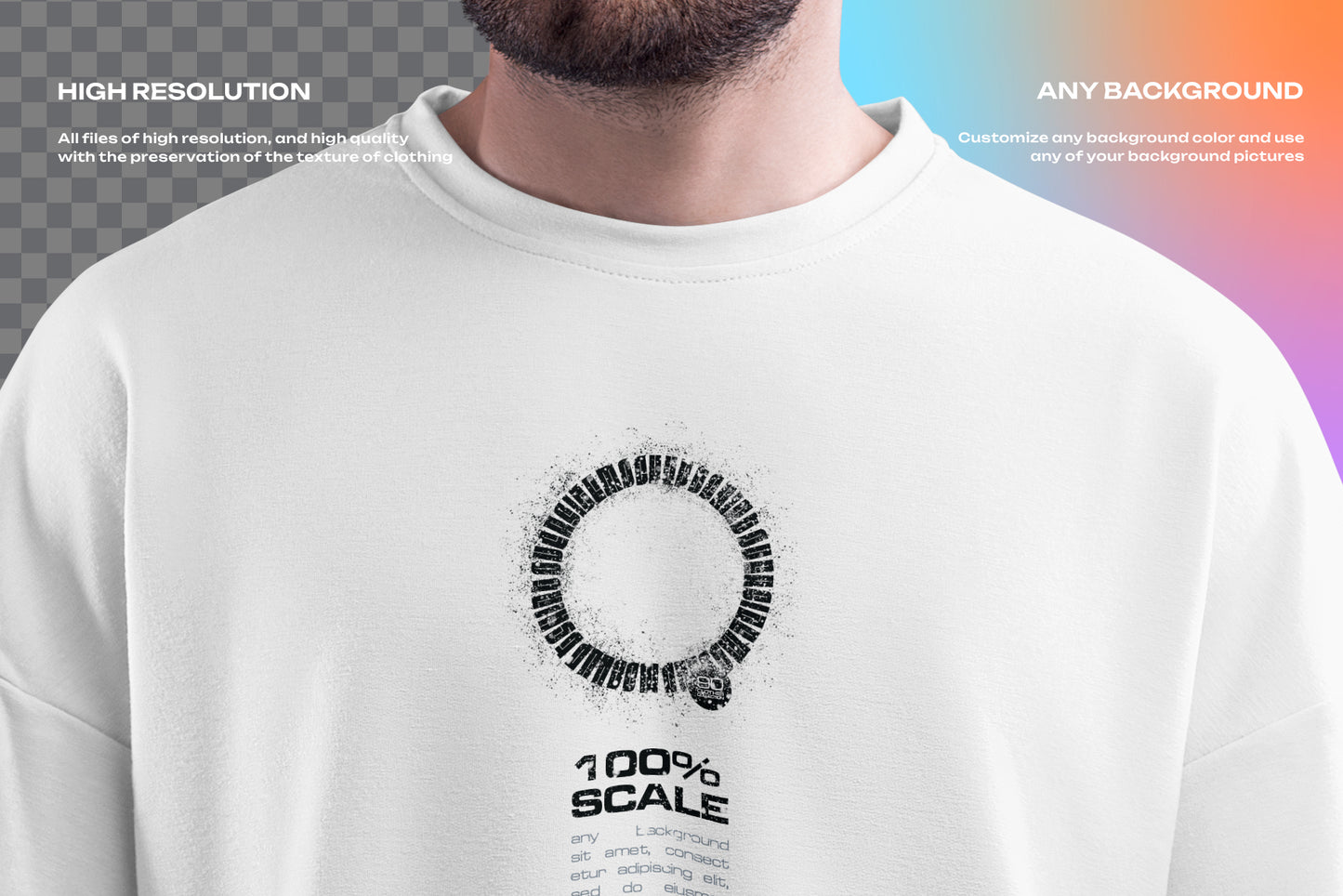 5 Mockups Oversize T-shirt