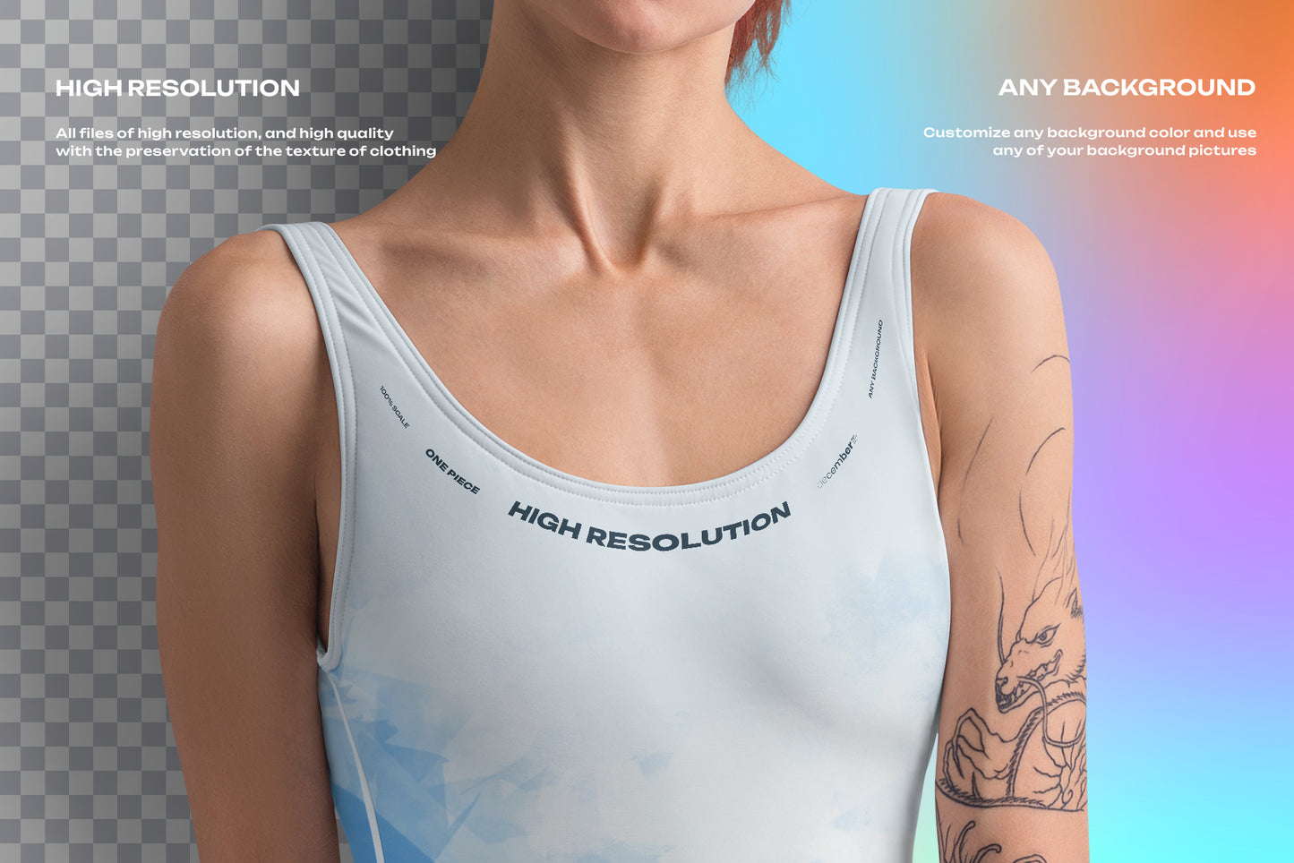 7 Athletic One Piece Swimsuit Mockups