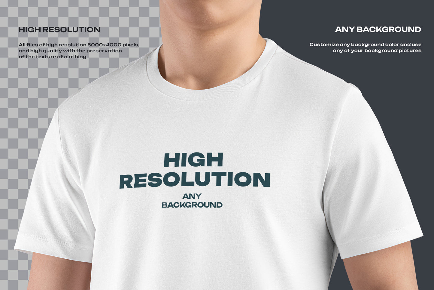 7 Mockups Man T-Shirt