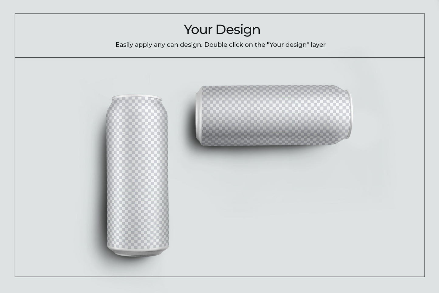 10 Mockups Aluminium Can 500 ml