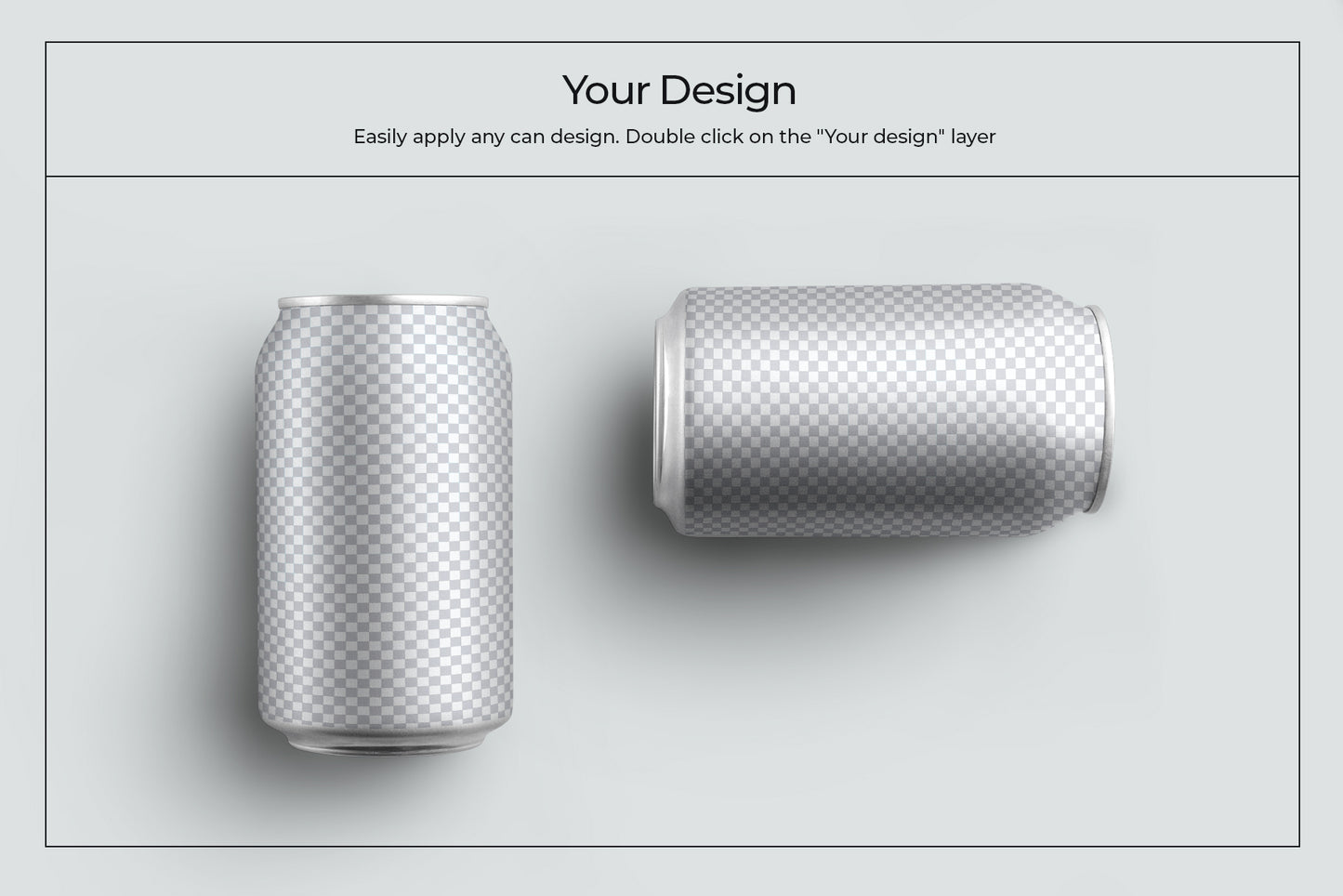 8 Mockups Aluminium Can.