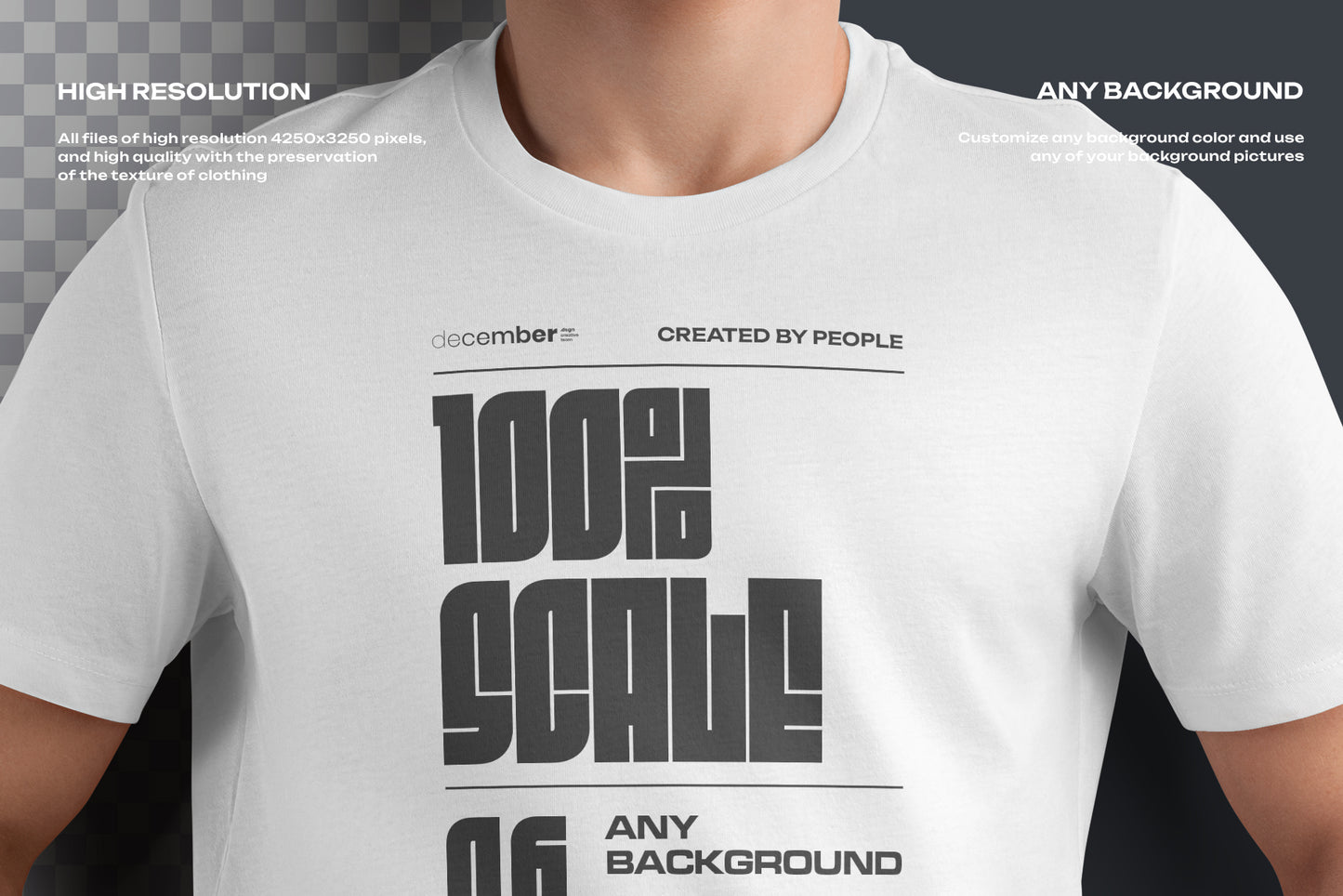 5 Mockups Man T-Shirt