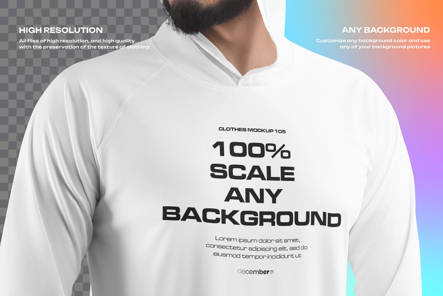 14 Men's Mockups Long Sleeve T-Shirt SunProtect