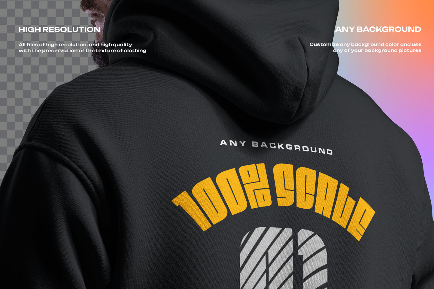 5 Mockups Oversize Hoodie