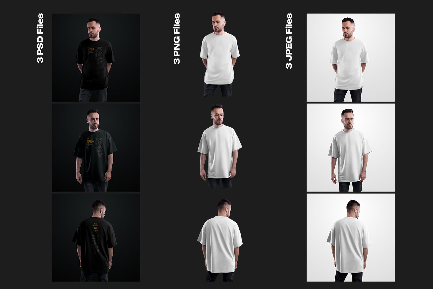 3 Mockups Oversize T-shirt