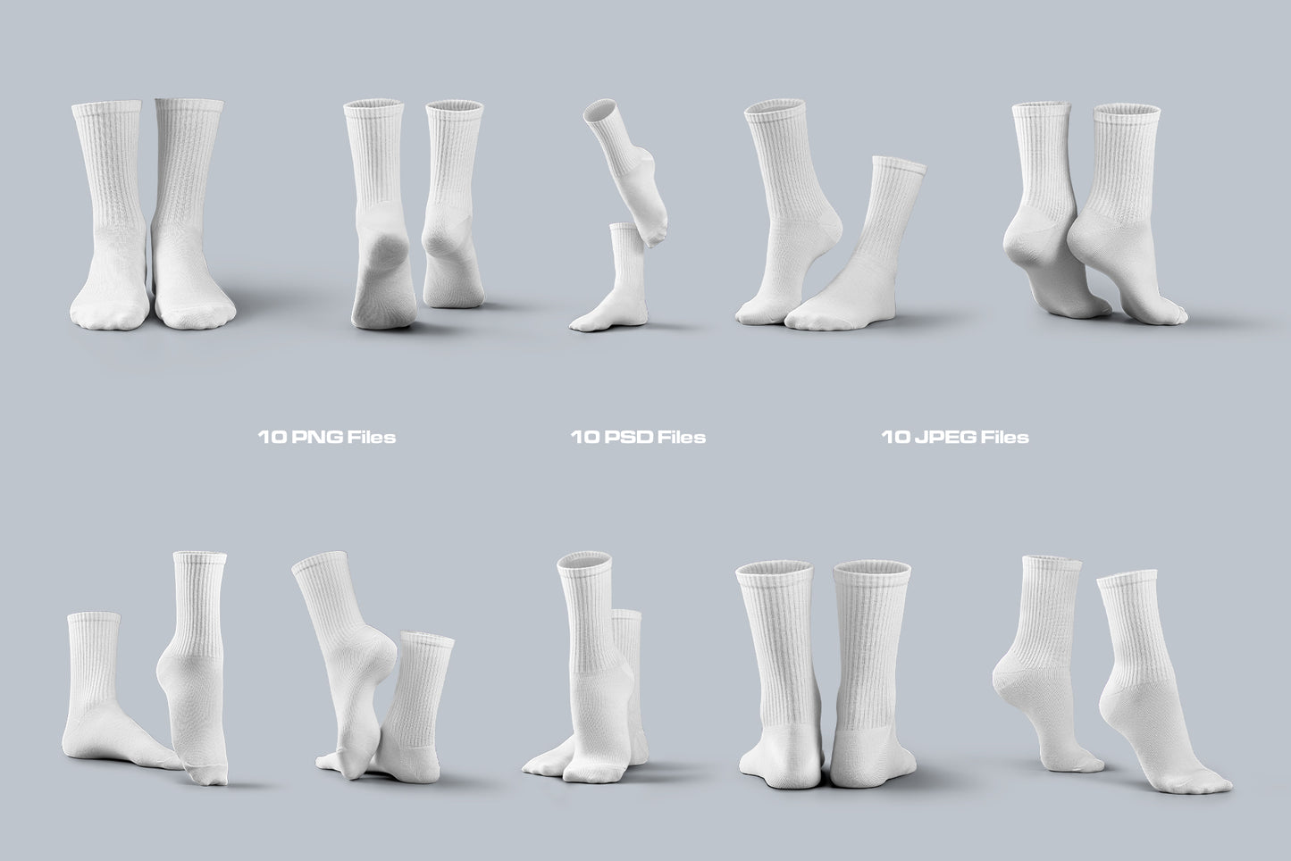 10 Mockups High Socks in the 3D Style
