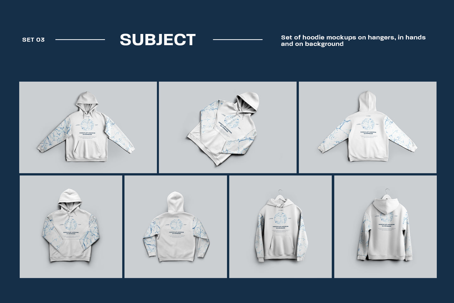21 Mockups Oversize Hoodie. 3 Different Style