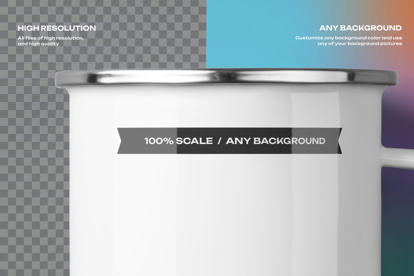 7 Mockups of Enamel Metal Mug