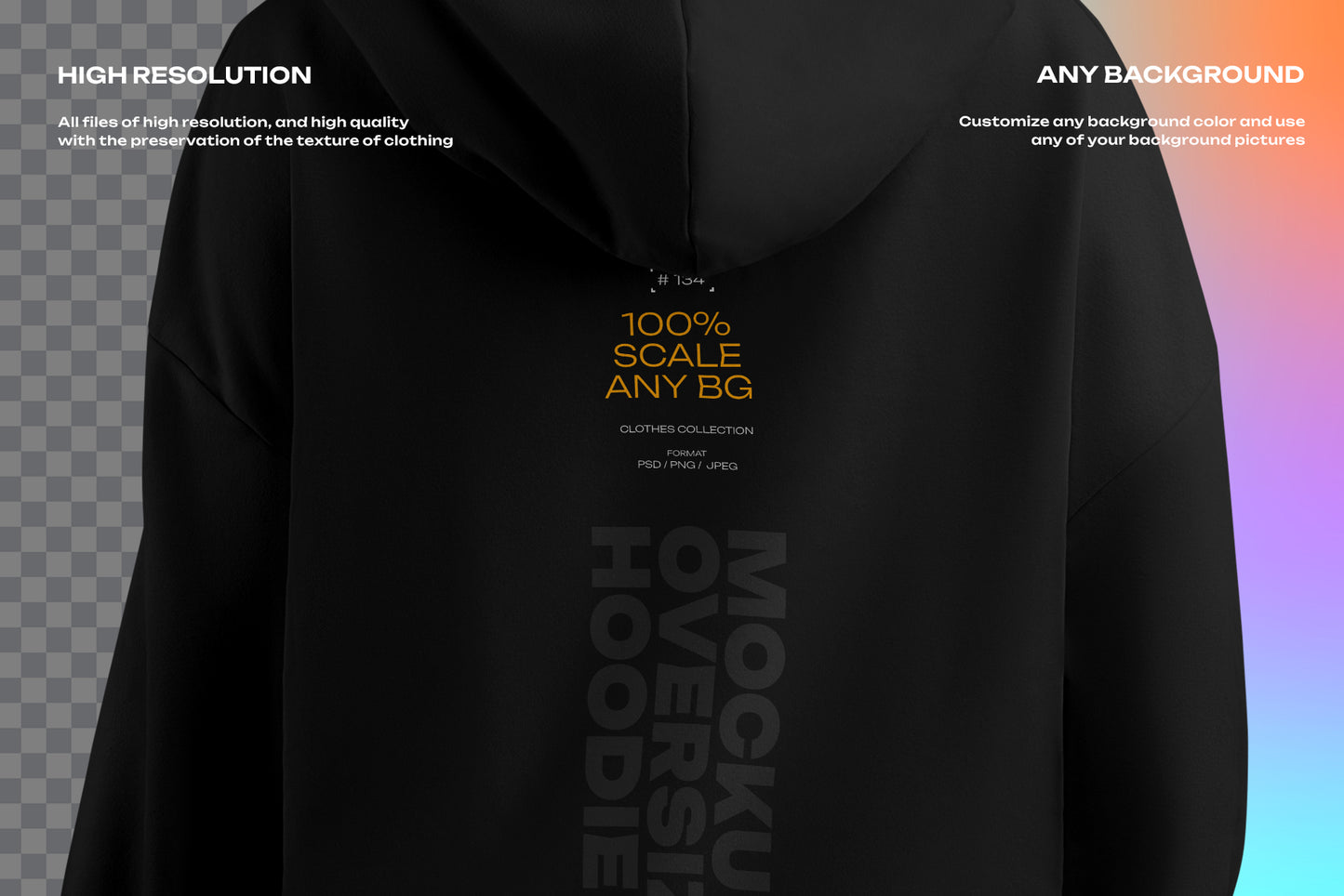 5 Mockups Woman Oversize Long Hoodie. vol.02