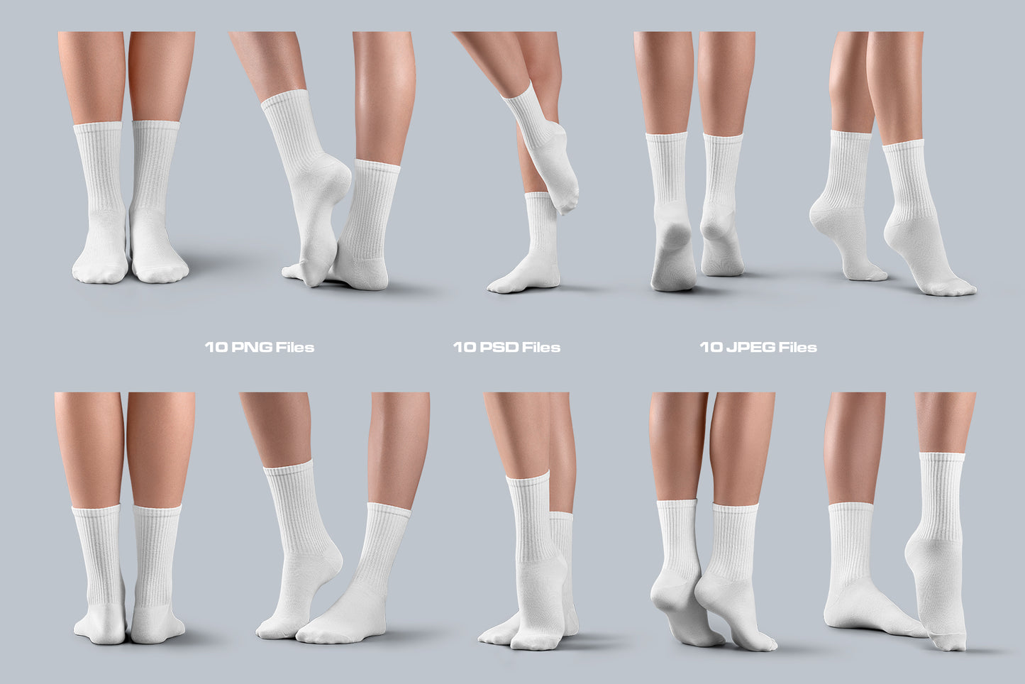 10 Mockups Long Socks on the Woman Legs