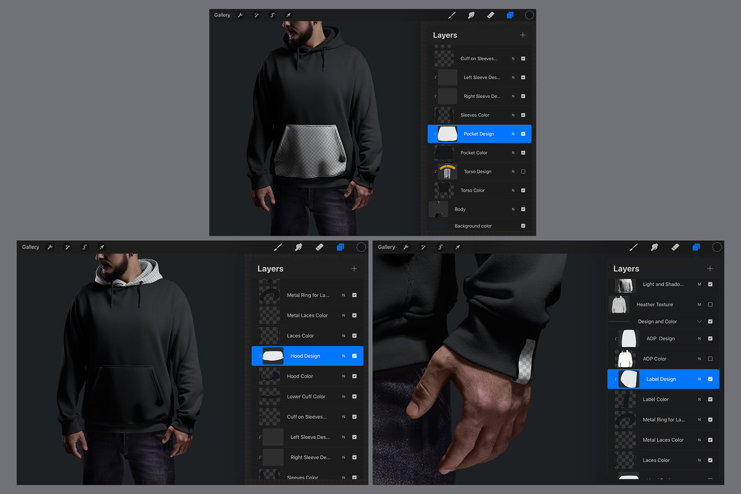5 Mockups Oversize Hoodie for Procreate