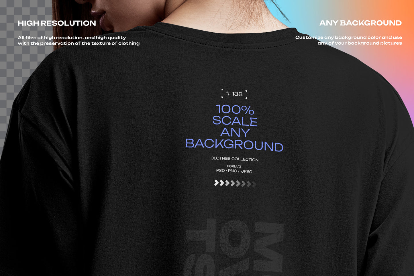 5 Mockups Woman Oversize T-Shirt