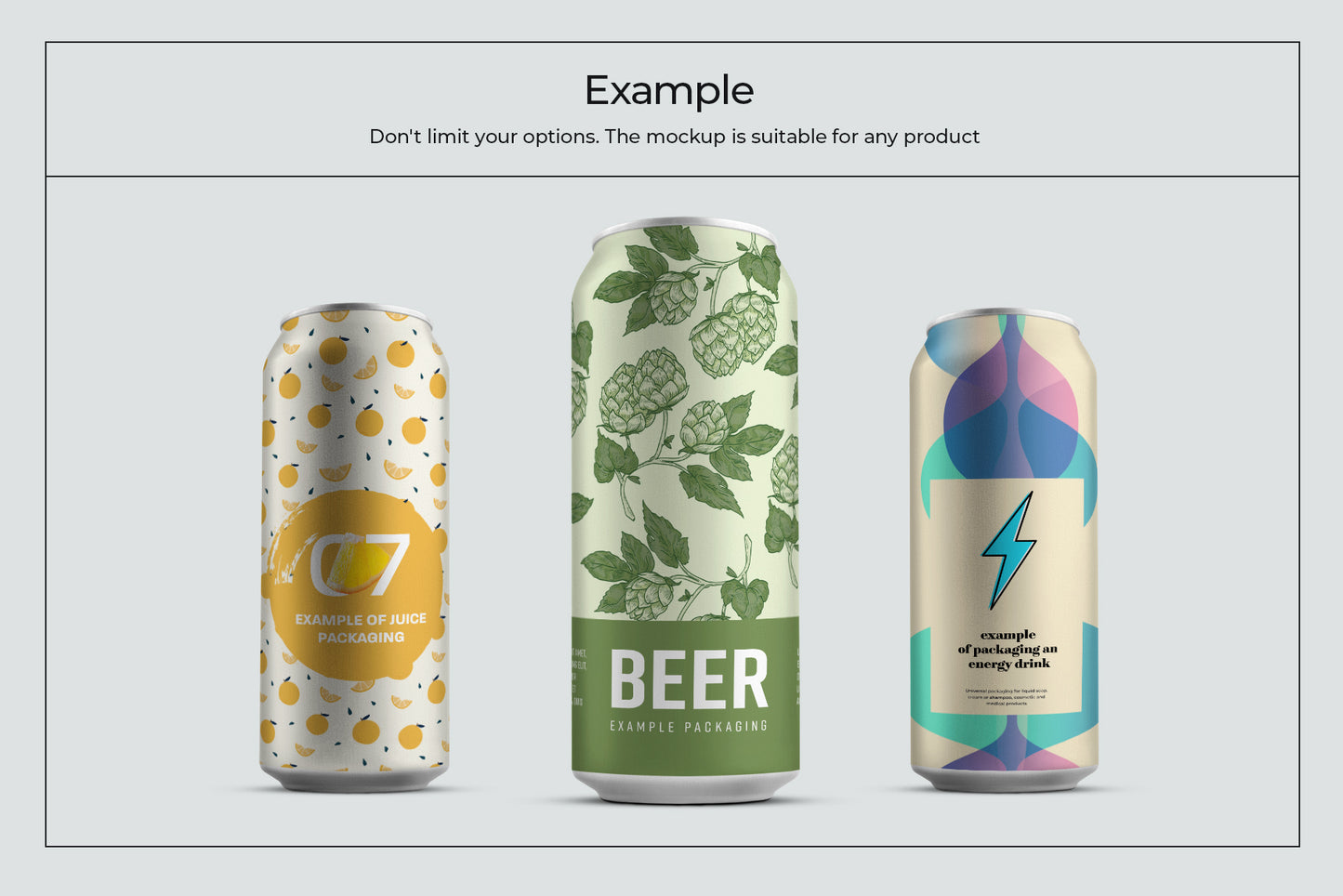 10 Mockups Aluminium Can 500 ml