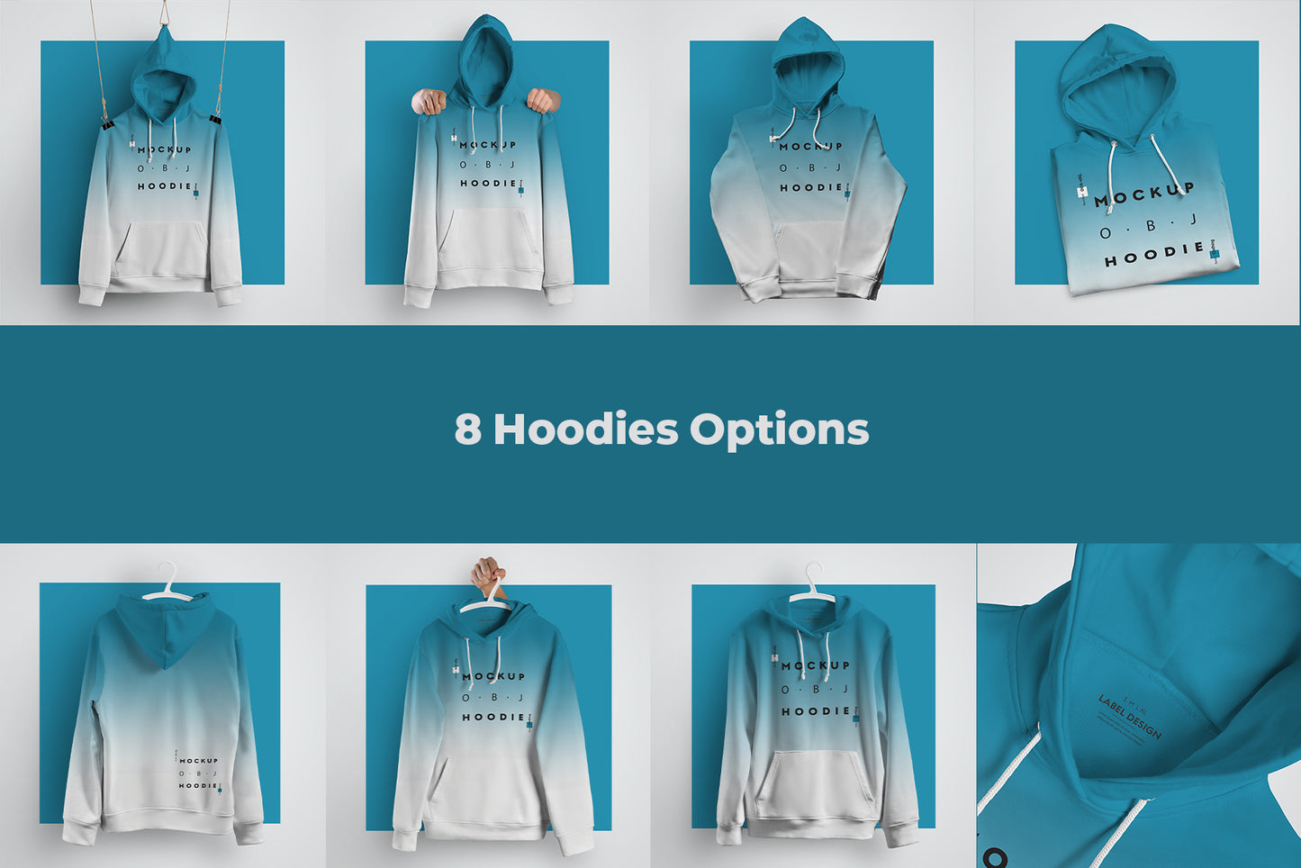8 Mockups Hoodie. Objects