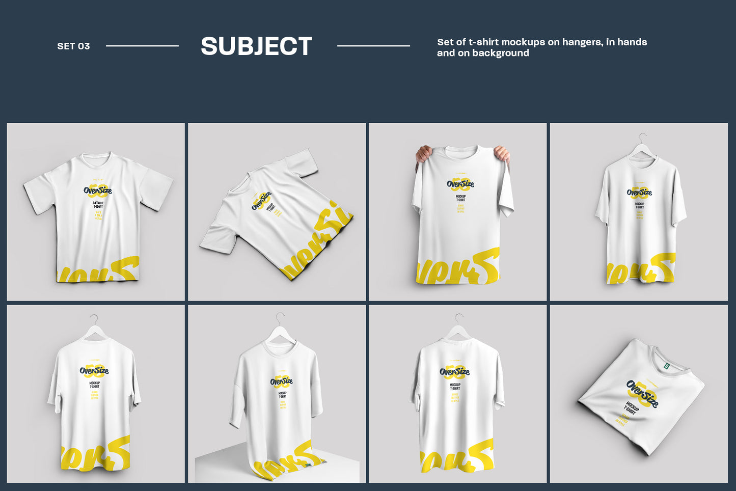 24 Oversize T-Shirt Mockup – Man/3D/Subjects ( Collection #6 )