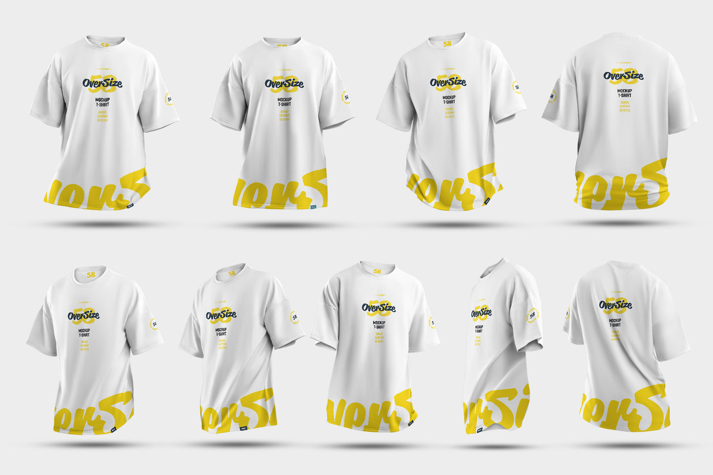 9 Mockups Oversize T-shirt