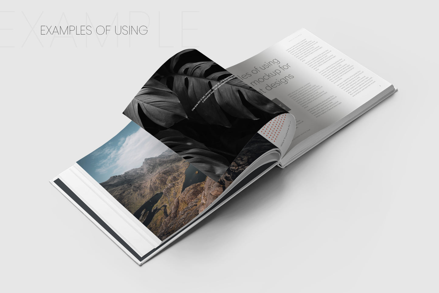 8 Book Mockups Hard Cover Landscape Oriantation. Set 2.