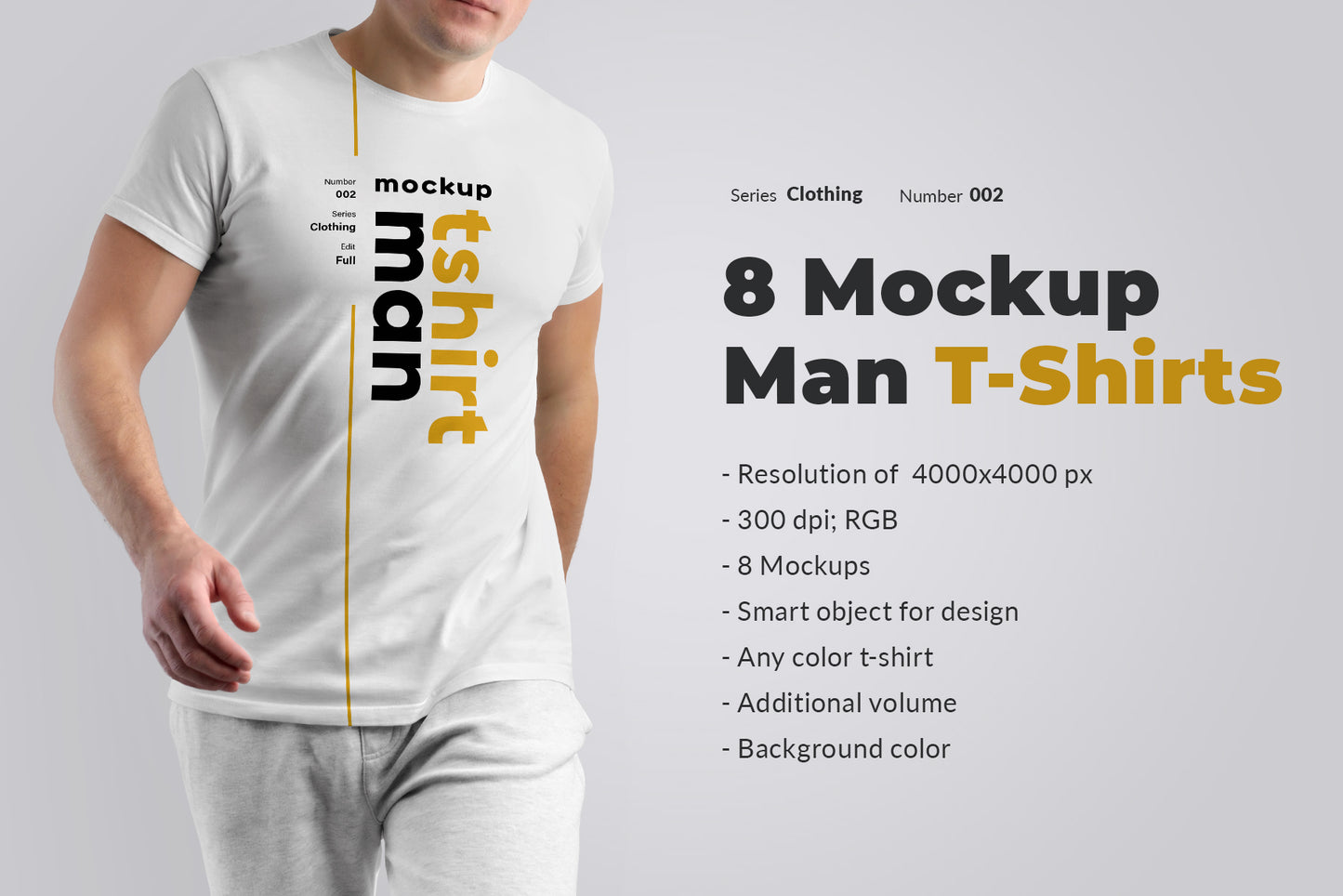 8 Mockups T-Shirts on The Man