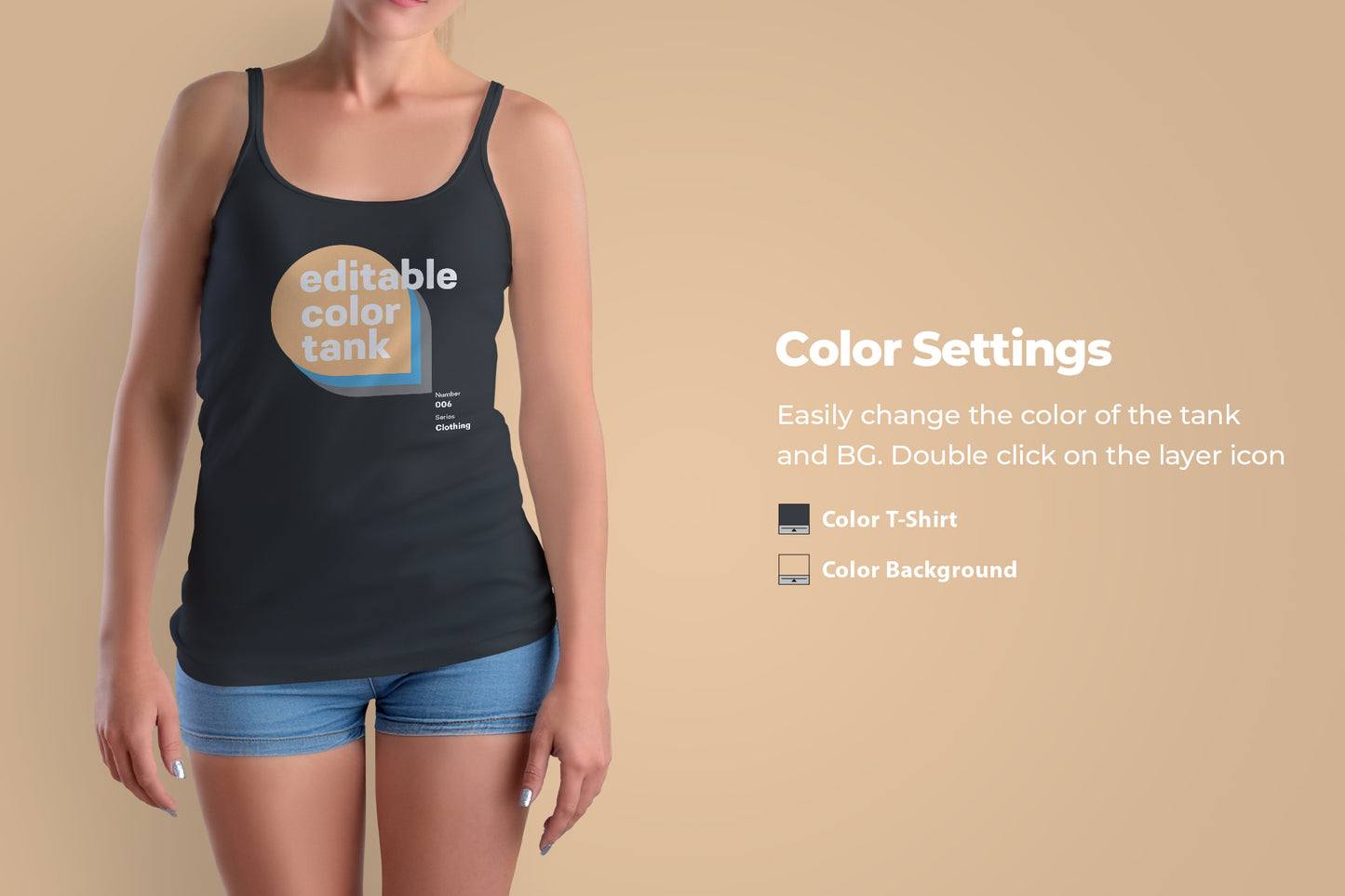 3 Mockups Woman Tank