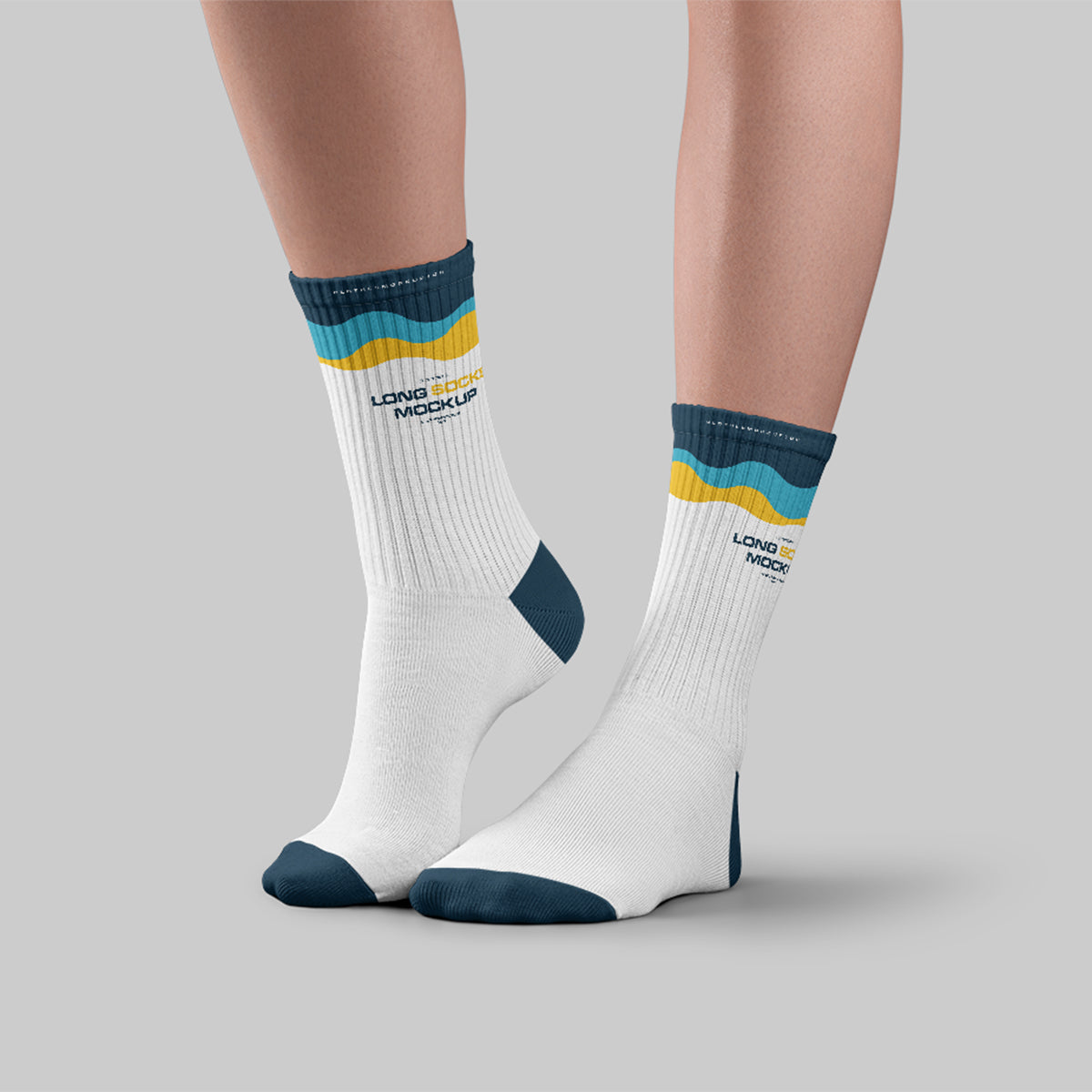 Free Mockups Long Socks on the Woman Legs vol.01