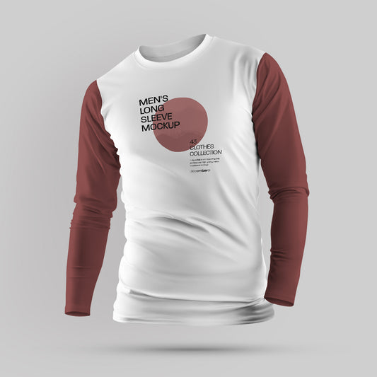 5 Men's Mockups Longsleeve T-Shirt