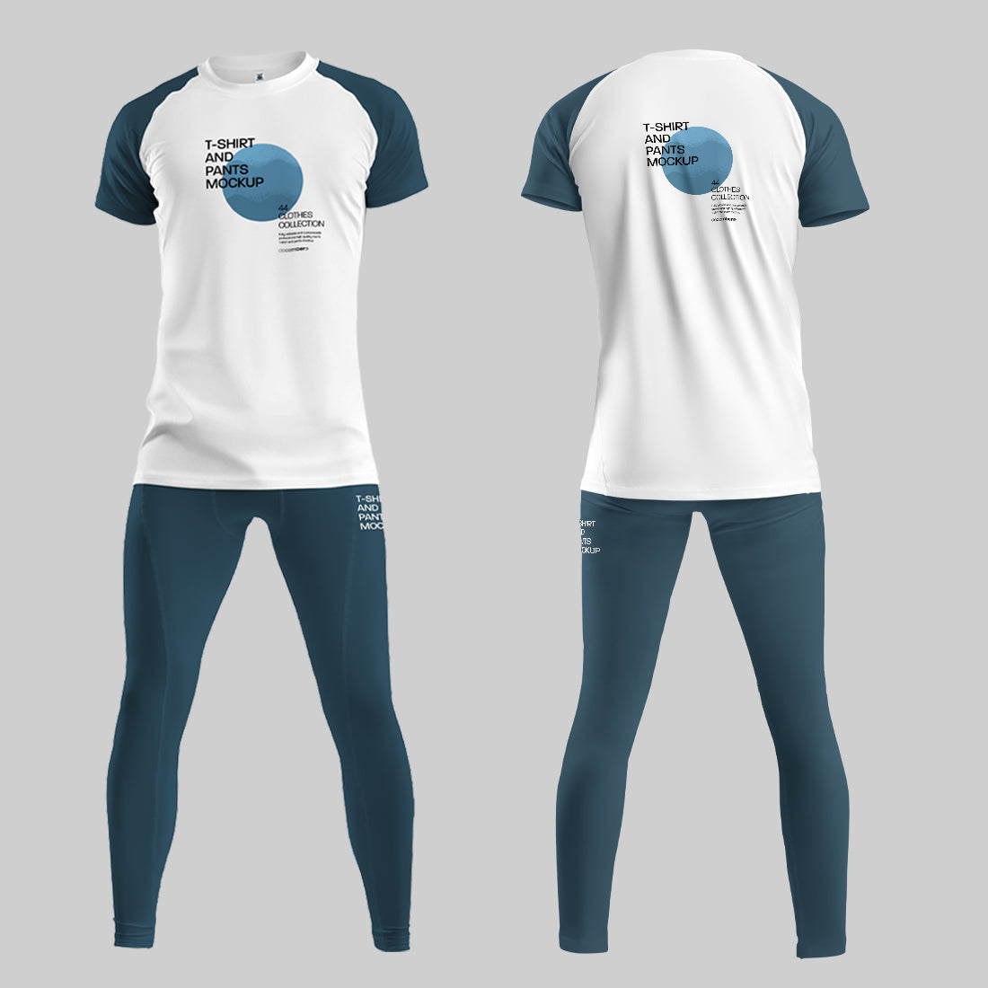 7 Men's Mockups T-Shirt and Underwear Pants