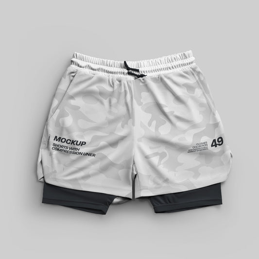 8 Mockups Shorts with Compression Liner