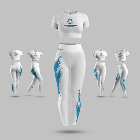 5 3D Sports Leggings and Top Mockups