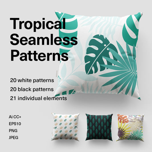Large set of tropical seamless patterns and individual elements
