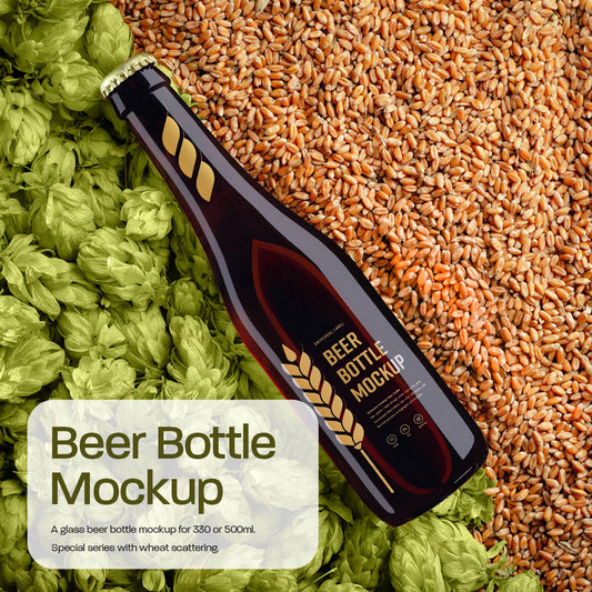10 Mockup of a Glass Beer Bottle