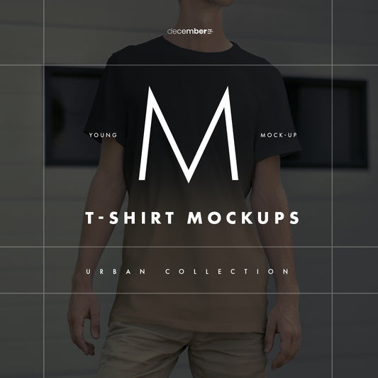 12 PSD Mockups Men's T-Shirt (6 Urban and 6 Studio Isolated)