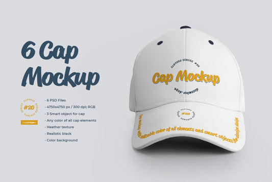 6 Cap Mockups