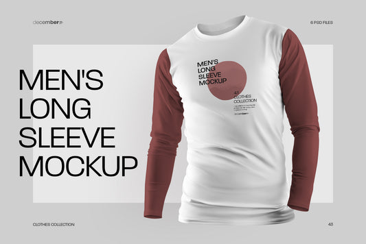 5 Men's Mockups Longsleeve T-Shirt