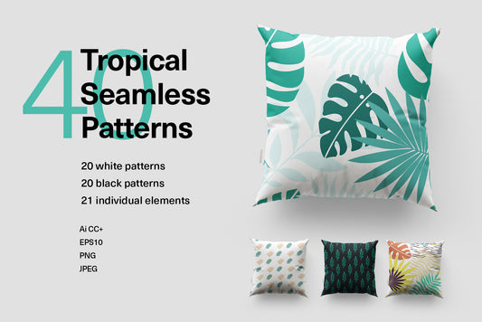 Large set of tropical seamless patterns and individual elements