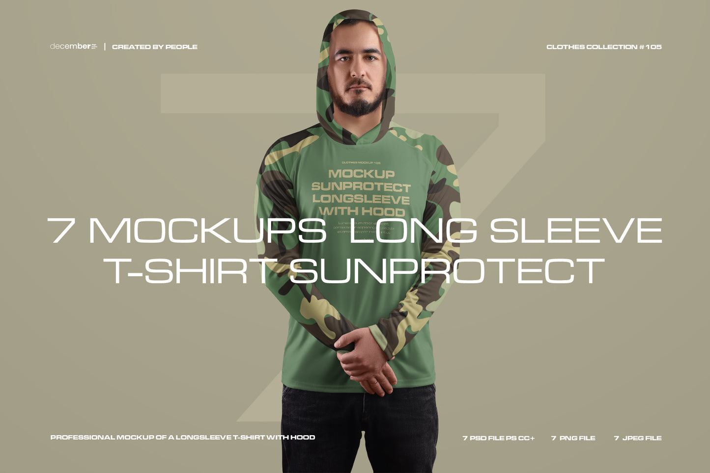 7 Men's Mockups Long Sleeve T-Shirt SunProtect