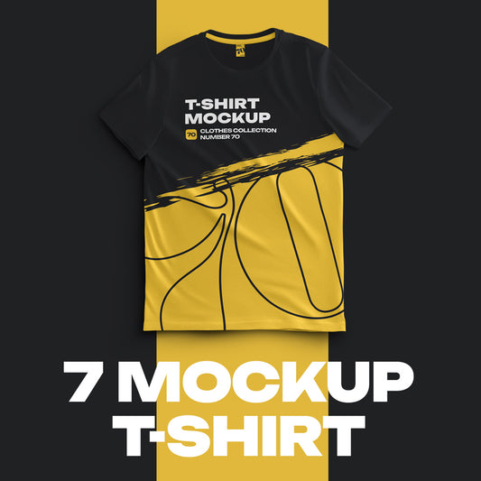 7 Mockups Classic Unisex T-Shirt