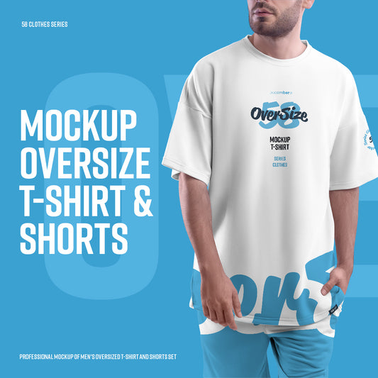 9  Mockups Oversize T-shirt and Shorts