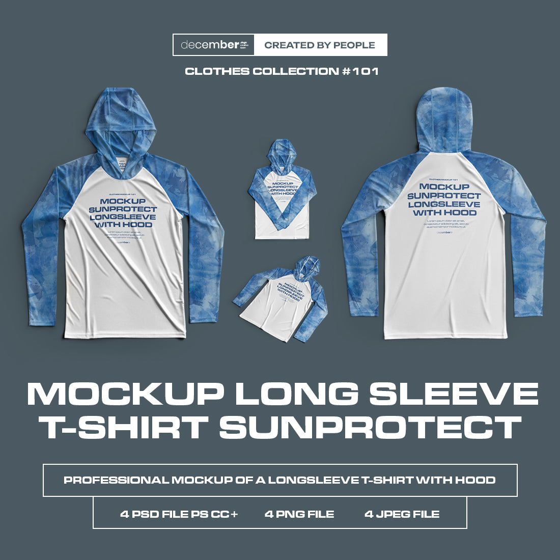 4 Mockups Long Sleeve T-Shirt SunProtect