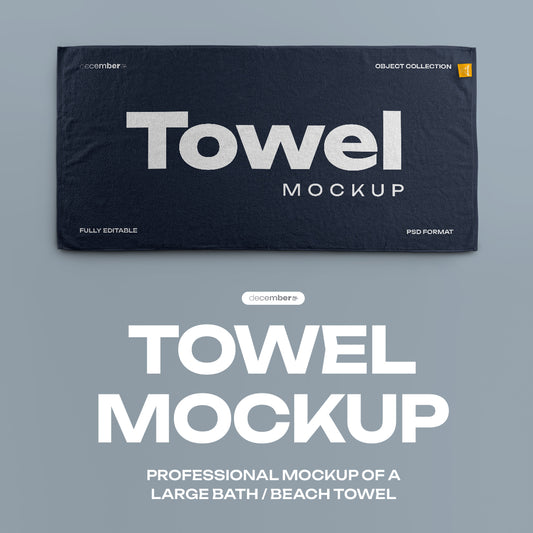 6 Mockup of a Large Bath / Beach Towel&nbsp;