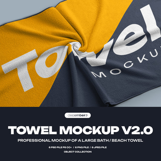 6 Mockup of a Large Bath v2 / Beach Towel