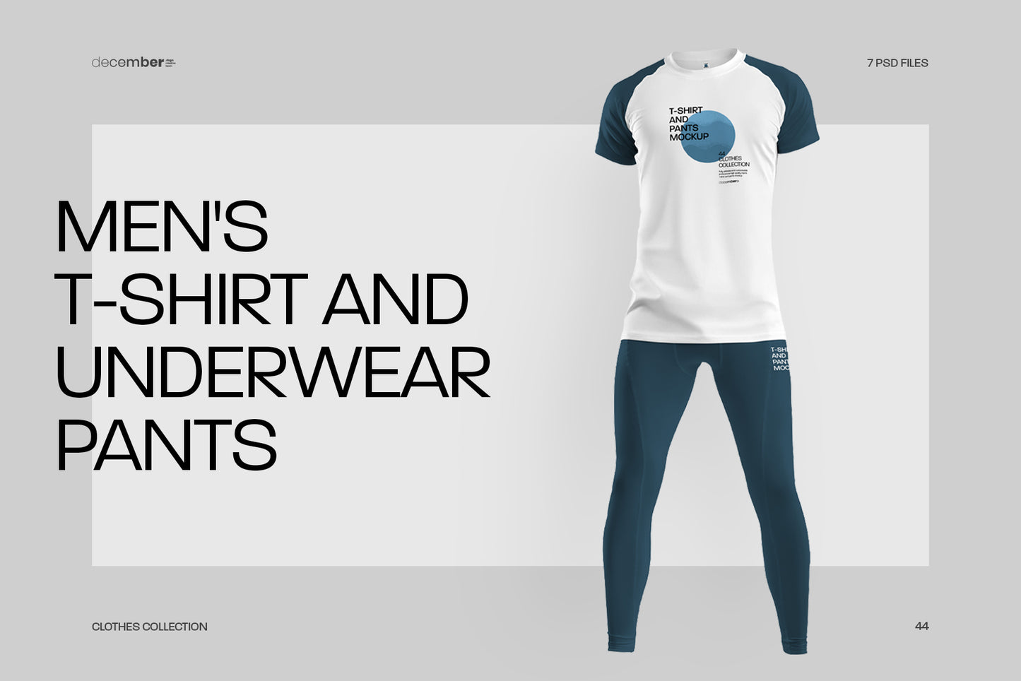 7 Men's Mockups T-Shirt and Underwear Pants