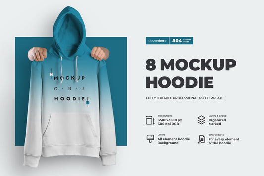 8 Mockups Hoodie. Objects