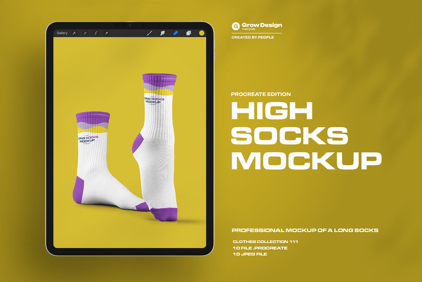 High Socks Mockup – Procreate Edition for iPad