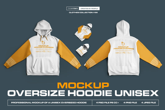 4 Mockups Unisex Oversize Hoodie. vol.02