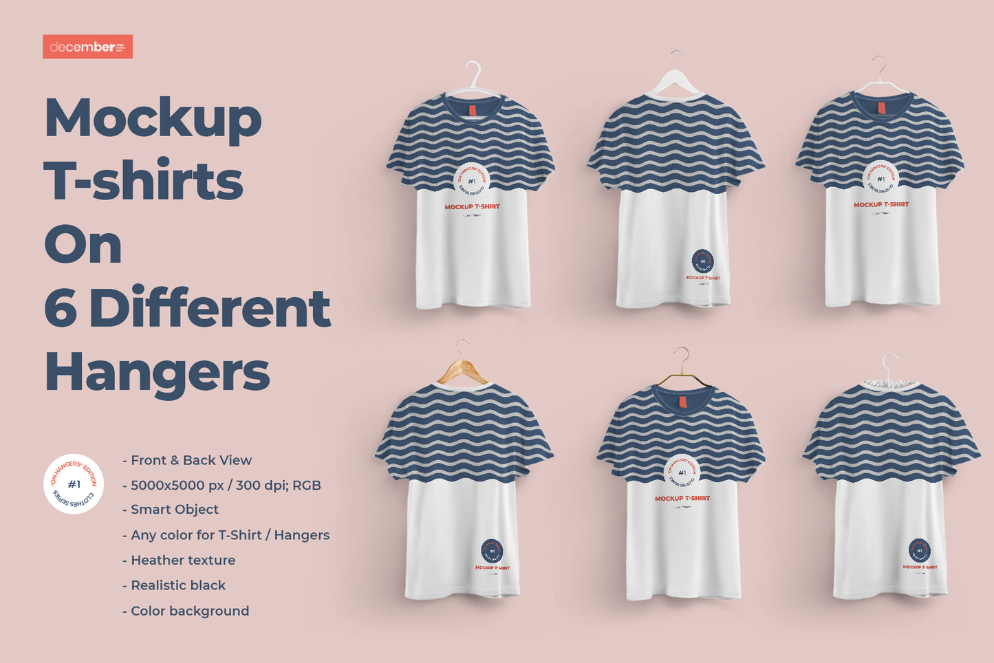 2 Mockups T-shirts With 6 Different Hangers