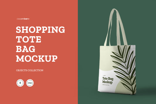 8 Shopping Tote Bag Mockups