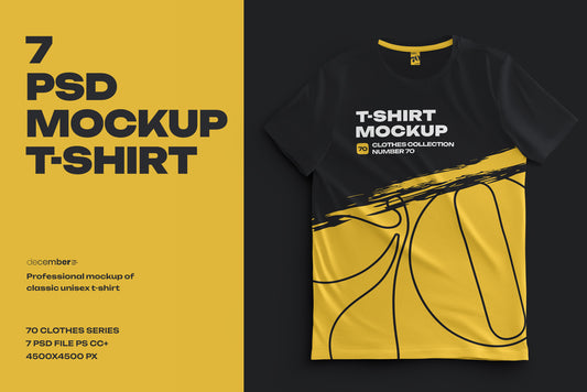 7 Mockups Classic Unisex T-Shirt